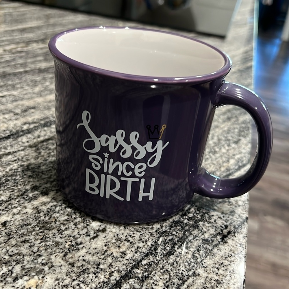 Purple coffee cup